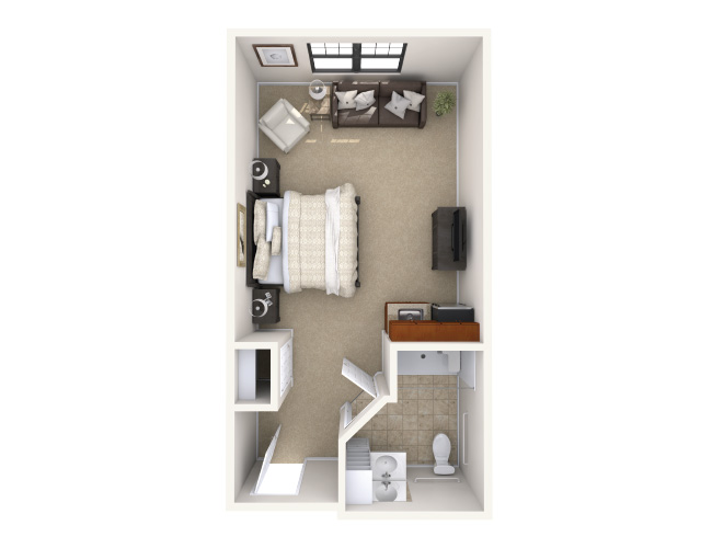 The Berkshire assisted living floor plan