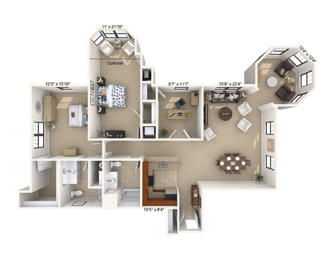 The Buckingham independent living floor plans