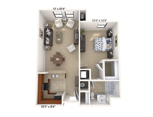 The Strafford independent living floor plan